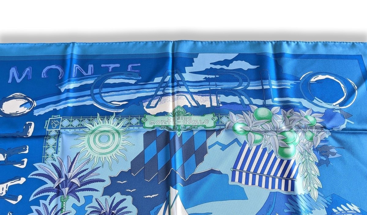 Hermes 2008 Bleu Special Issue MONTE CARLO for SOCIETE DES BAINS DE MER SBM by Joachim Metz Twill 90, Superb!fot