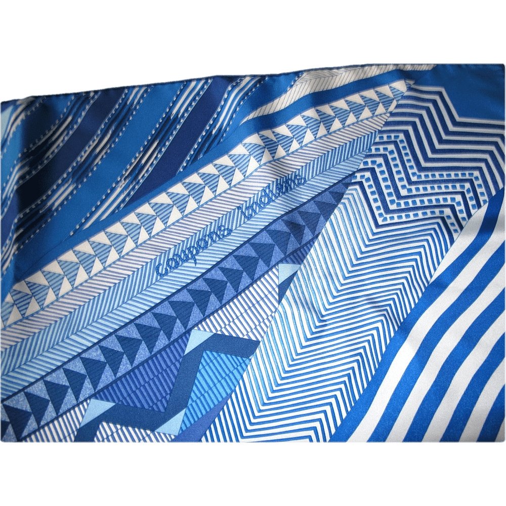 Hermes 2008 Blue Coupons Indiens by Aline Honore Twill 90