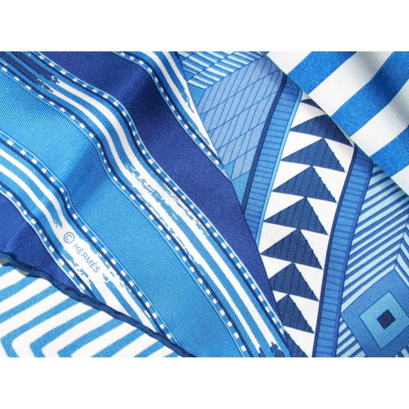 Hermes 2008 Blue Coupons Indiens by Aline Honore Twill 90 - poupishop