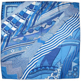 Hermes 2008 Blue Coupons Indiens by Aline Honore Twill 90