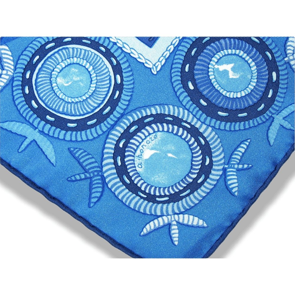 Hermes 2008 Blue Coupons Indiens by Aline Honore Twill 90