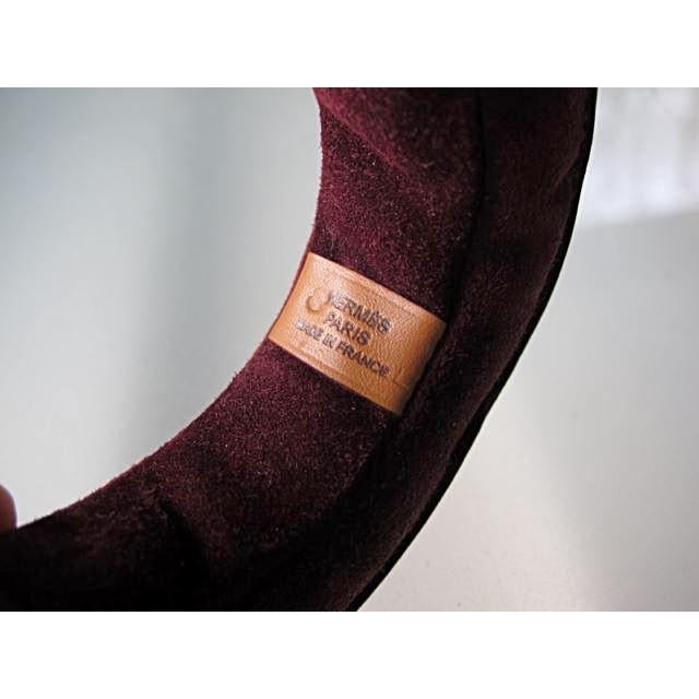 Hermes 2008 Burgundy Doblis Suede Bebi Bracelet - poupishop