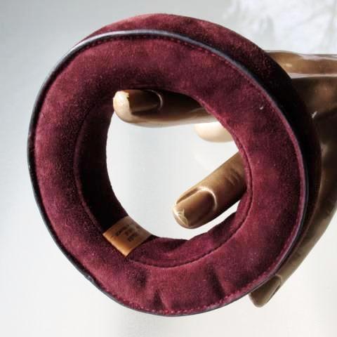 Hermes 2008 Burgundy Doblis Suede Bebi Bracelet - poupishop