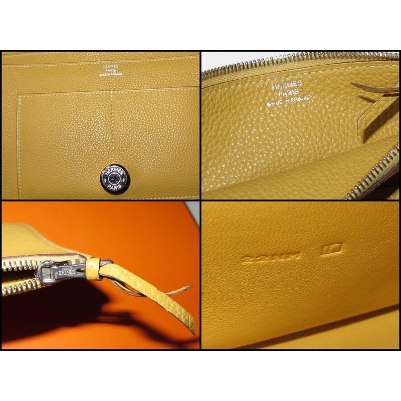 Hermes 2008 Curry Dogon Wallet GM
