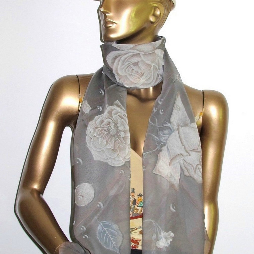 Hermes 2008 Gris Changeante La Rosee Mousseline 140 , New! - poupishop