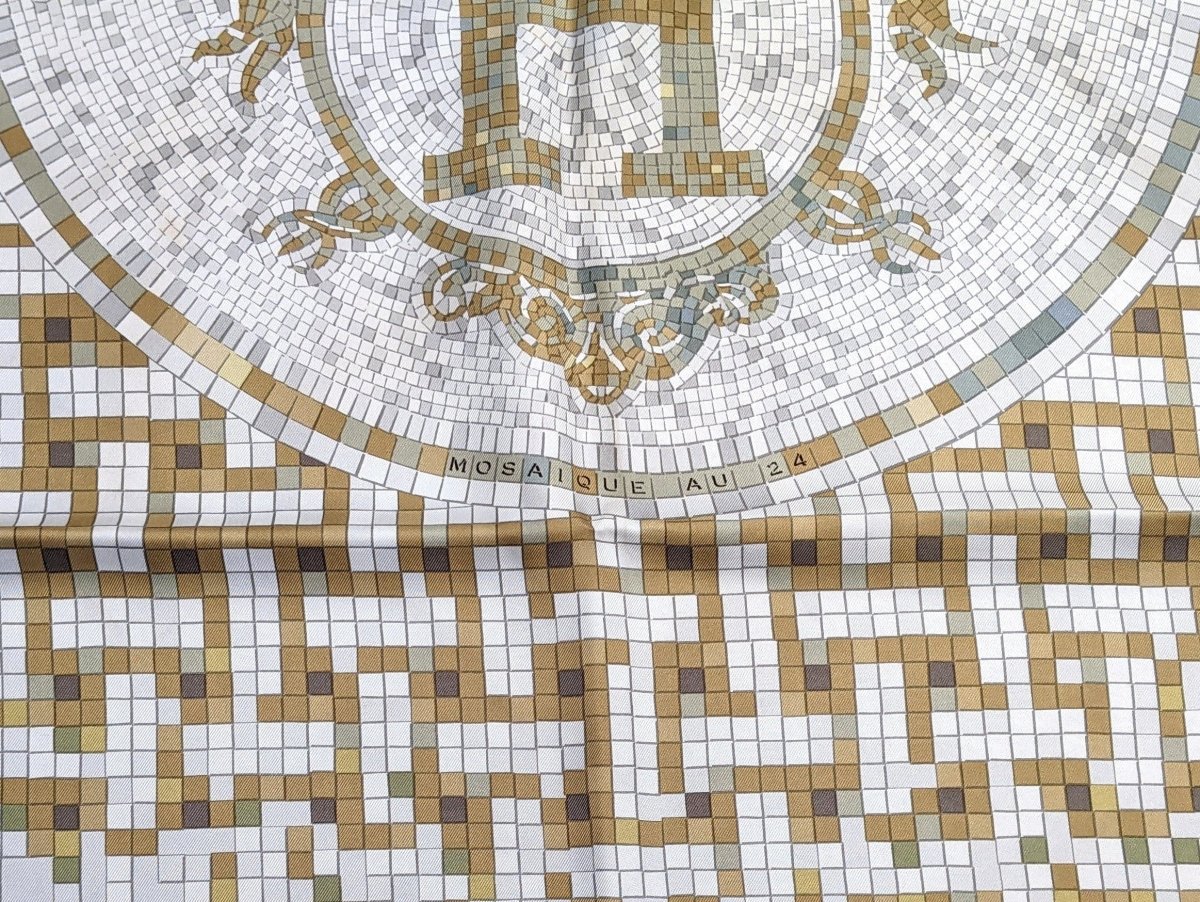 Hermes 2008 Gris Mosaique au 24 Faubourg by Benoit Pierre Emery Twill 90