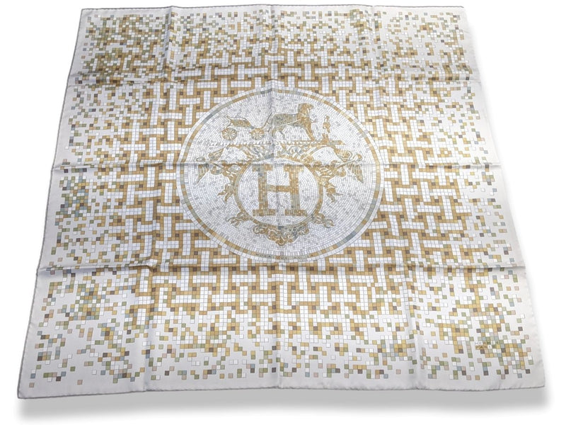 Hermes 2008 Gris Mosaique au 24 Faubourg by Benoit Pierre Emery Twill 90