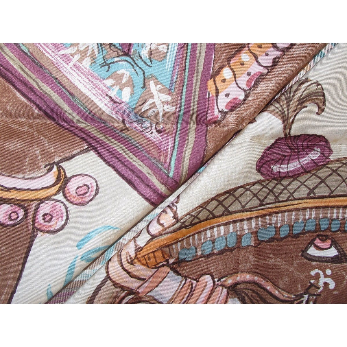 Hermes 2008 Mauve Blanc Beloved India Twill 90