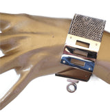 Hermes Ombre Lizard Silver Kelly Dog KD Manchette Bracelet