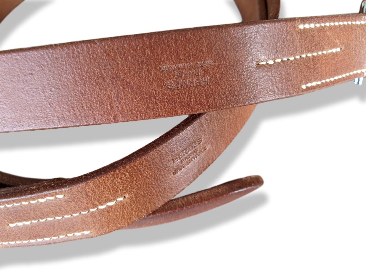 Hermes 2008 Pets Naturel/Sable Bull Calf CLASSIC ORIENTED JUMPING SADDLE, Sz 17" New! - poupishop