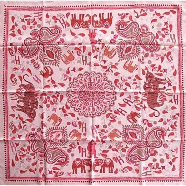 Hermes Kantha  carre pink