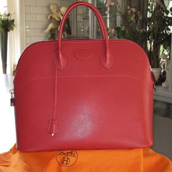 Hermes 2008 Red Bolide Jumbo Travel Bag 47 cm TGM New!