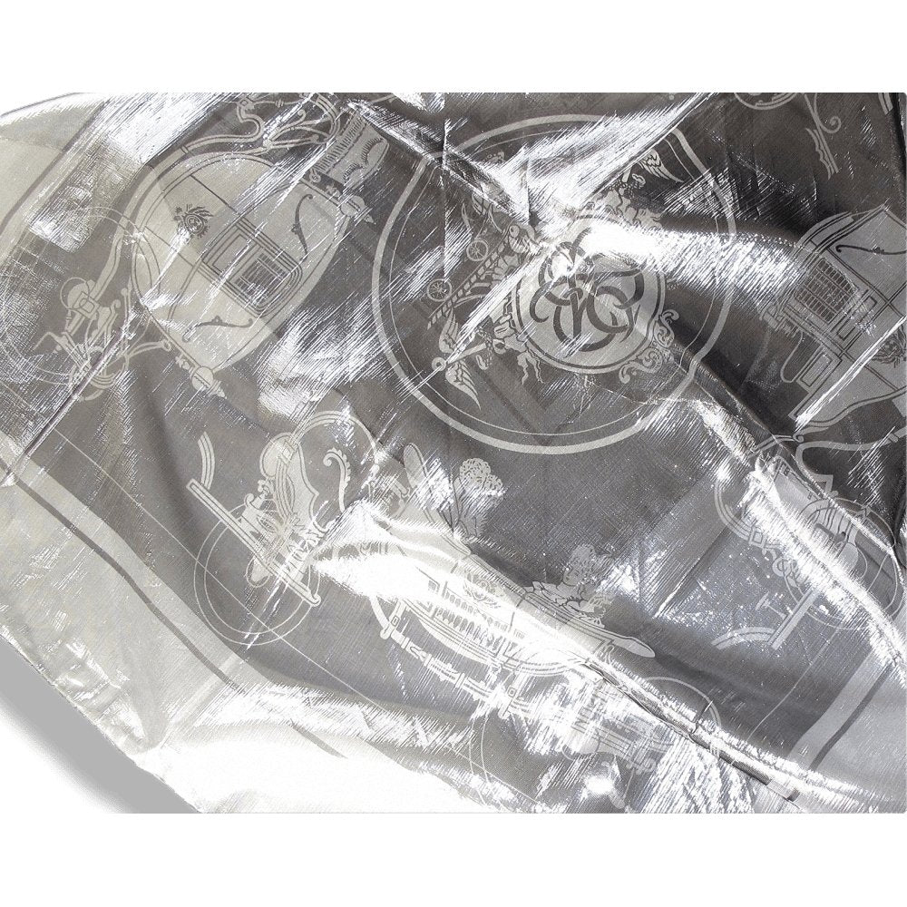 Hermes Silver 'Glam' Ex Libris 70% Silk 70 cm 