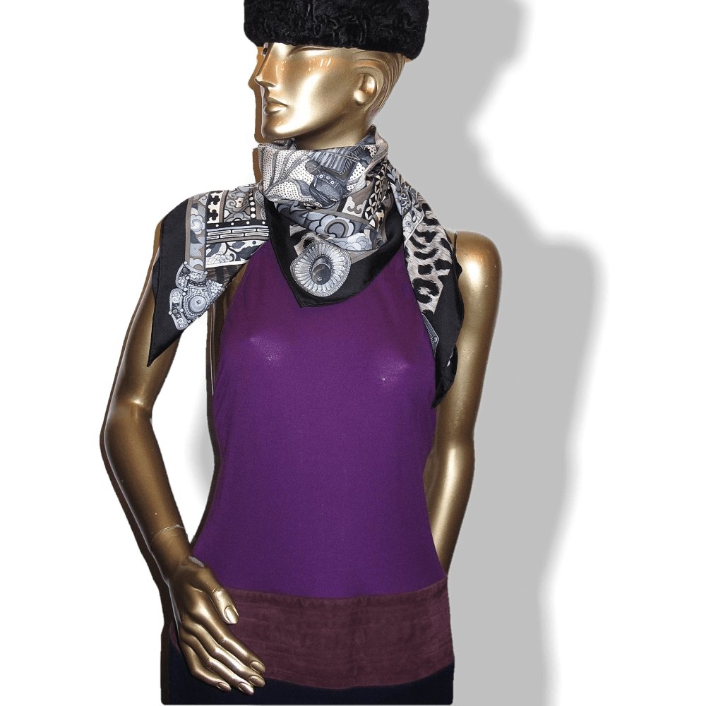 Hermes La Femme aux Semelles de Vent by Aline Honore Scarf 90