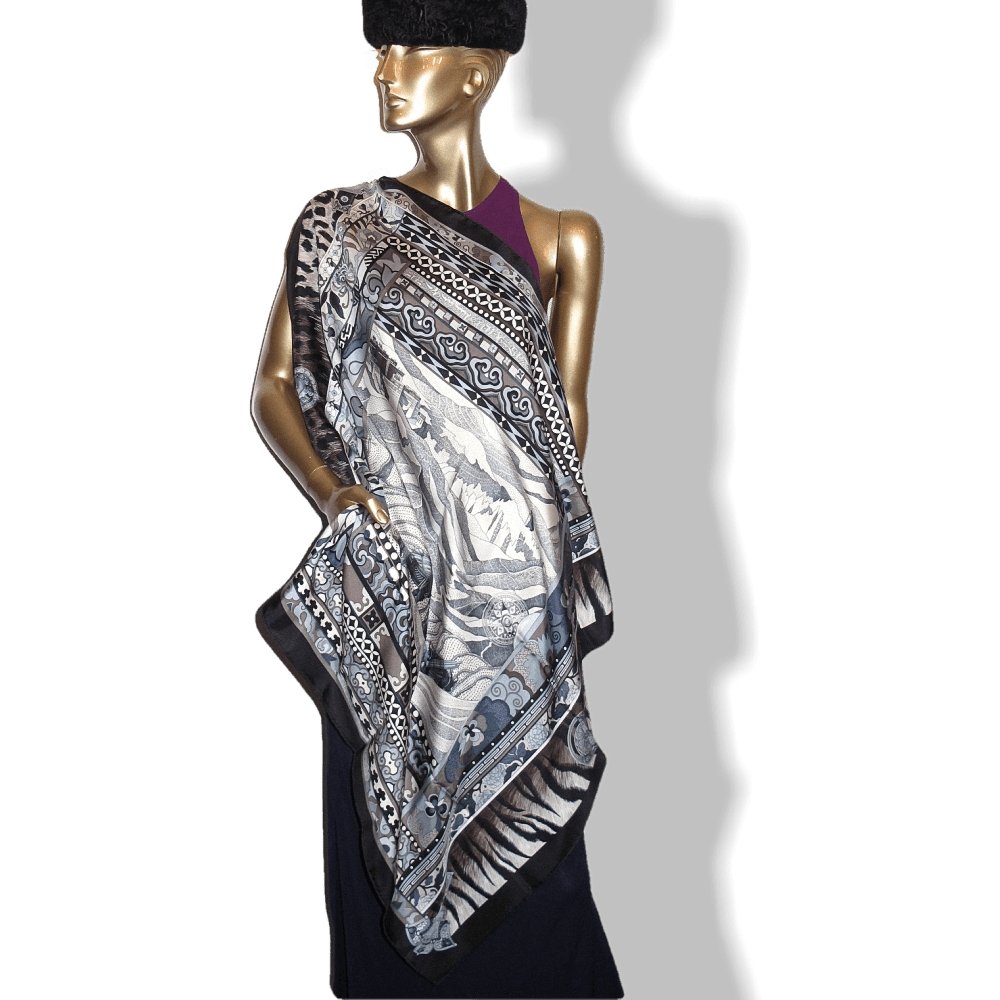 Hermes La Femme aux Semelles de Vent by Aline Honore Scarf 90