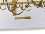 Hermes 2009 Blanc/Or MORS & FILETS by Francoise Heron Jersey Fluide 90, New!