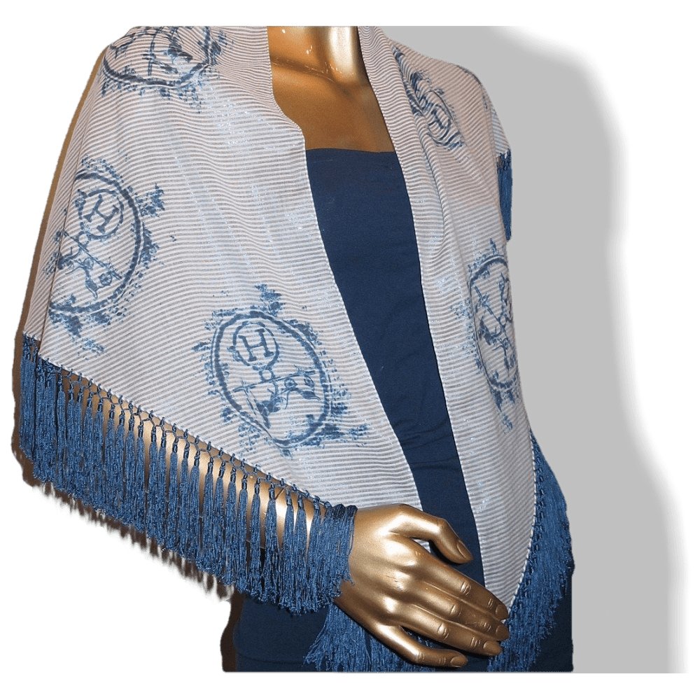 Hermes Cotton/Silk Ex Libris Fringed Pointe Nomade Limited