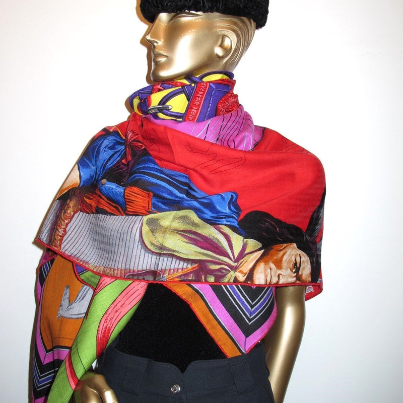 Hermes 2009 Carre en Carres Shawl 140 by Bali Barret