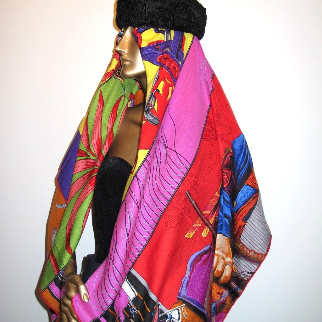 Hermes 2009 Carre en Carres Shawl 140 by Bali Barret