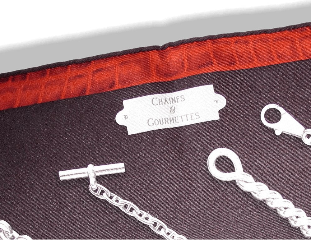Hermes Chaines et Gourmettes Vintage silk 70