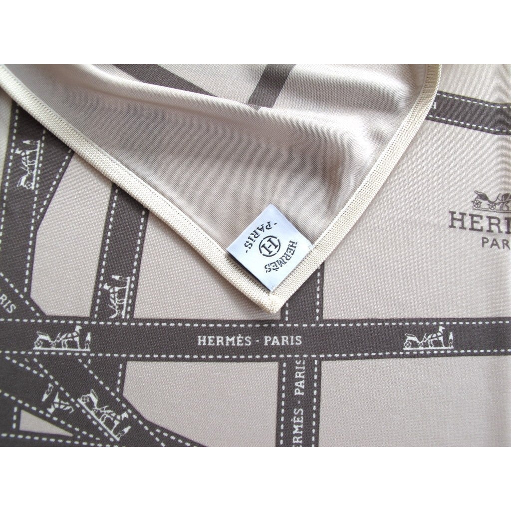 Hermes 2009 Etoupe Bolduc Jersey Fluide 90, NIB! - poupishop