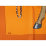 Hermes 2009 Orange Mon Petit Cheval Mexicain by Wlodek Kaminski Twill 90? NWT! - poupishop