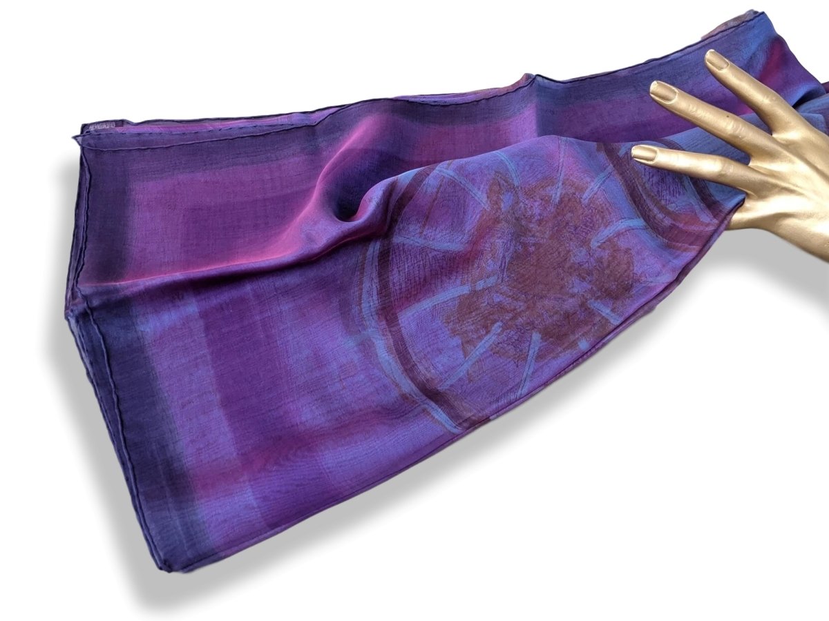 Hermes 2009 Purple/Blue NEW SPRINGS by Dimitri Rybaltchenko Changeante Mousseline 140, New!