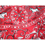 Hermes 2009 Red/White Peuple du Vent Silk Shawl 140, New! - poupishop
