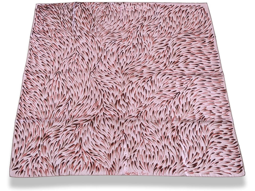 Hermes 2009 Rose Le Reve de Gloria by Gloria Petyarre Twill 90cm