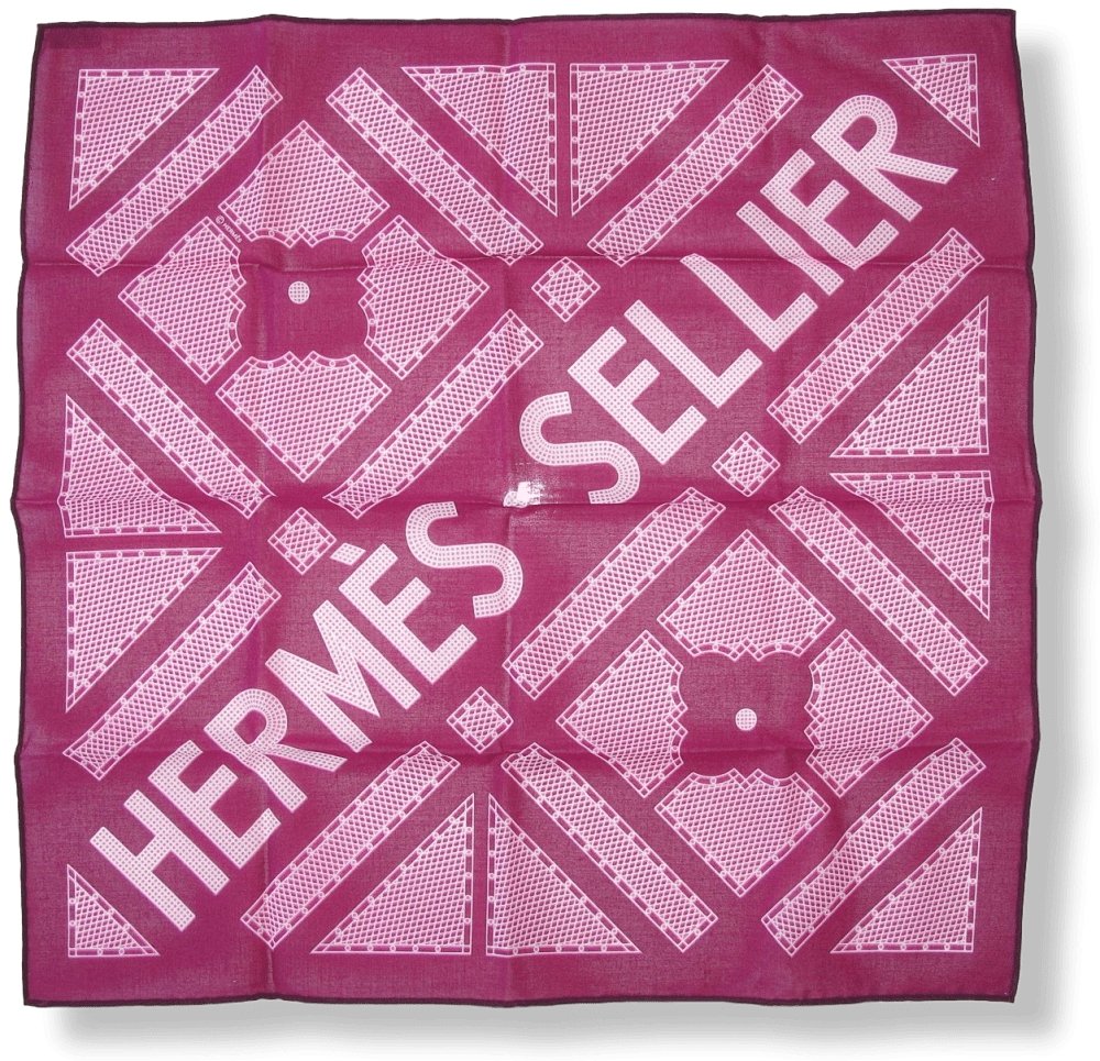 Hermes Sellier by Benoit Pierre-Emery Cotton Gavroche Scarf 45