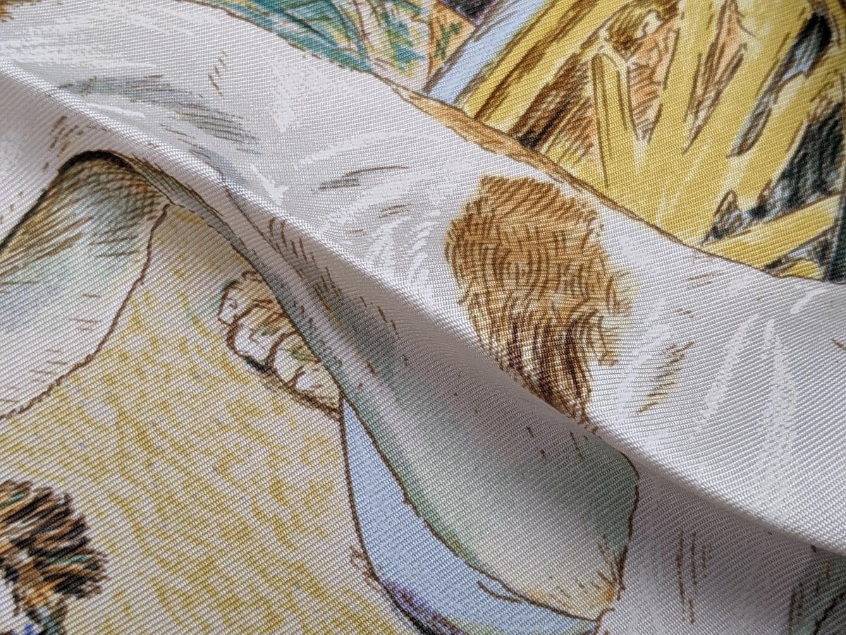 Hermes 2009 Taupe CONCOURS D'ELEGANCE, 1885 LIMOUSINES DE VOYAGE by Kermit Oliver Blanc Matte Overlay Twill 90cm - poupishop