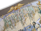 Hermes 2009 Taupe CONCOURS D'ELEGANCE, 1885 LIMOUSINES DE VOYAGE by Kermit Oliver Blanc Matte Overlay Twill 90cm - poupishop