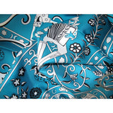 Hermes 2009 Turquoise Peuple du Vent Silk Shawl 140, New! - poupishop