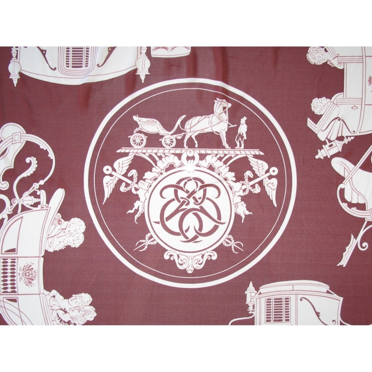 Hermes 2010 Anthracite Chocolat White Ex Libris by Hugo Grygkar Jersey Fluide 90cm, New with flaw! - poupishop