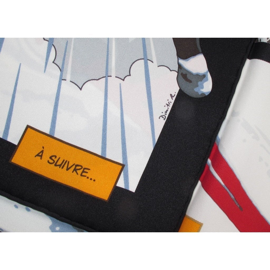 Hermes 2010 Black Quand Soudain Vintage Silk 70, NIB! - poupishop
