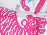 Hermes 2010 Blue Fuchsia Chinese Zodiac Annee du Tigre Gavroche Pocket Scarf 45, NIB! - poupishop