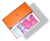 Hermes 2010 Blue Fuchsia Chinese Zodiac Annee du Tigre Gavroche Pocket Scarf 45, NIB! - poupishop