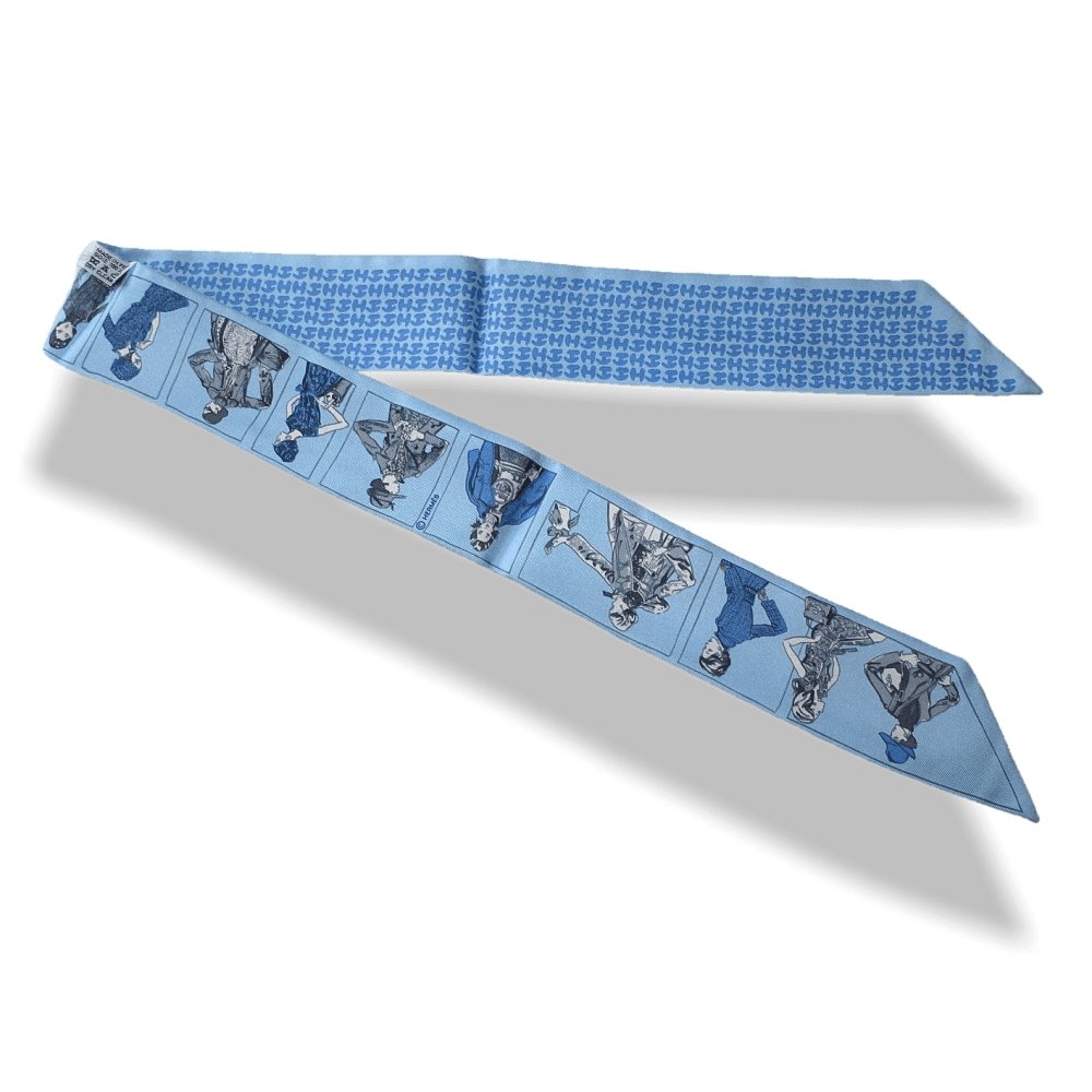 Hermes 2010 Blue Printemps Ete 69, Automne Hiver 70 Twilly, NIB! - poupishop