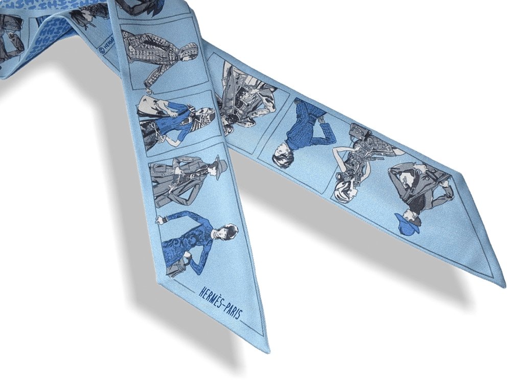 Hermes 2010 Blue Printemps Ete 69, Automne Hiver 70 Twilly, NIB! - poupishop