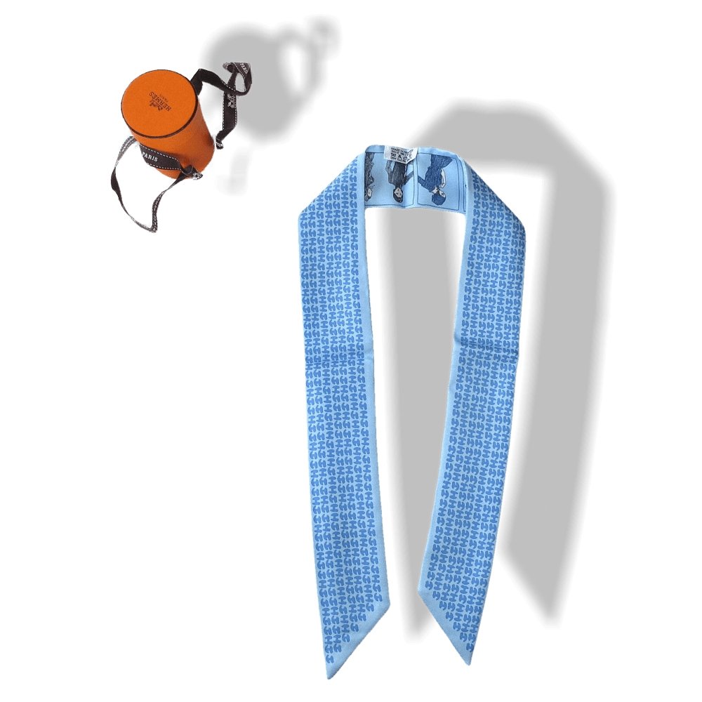 Hermes 2010 Blue Printemps Ete 69, Automne Hiver 70 Twilly, NIB! - poupishop