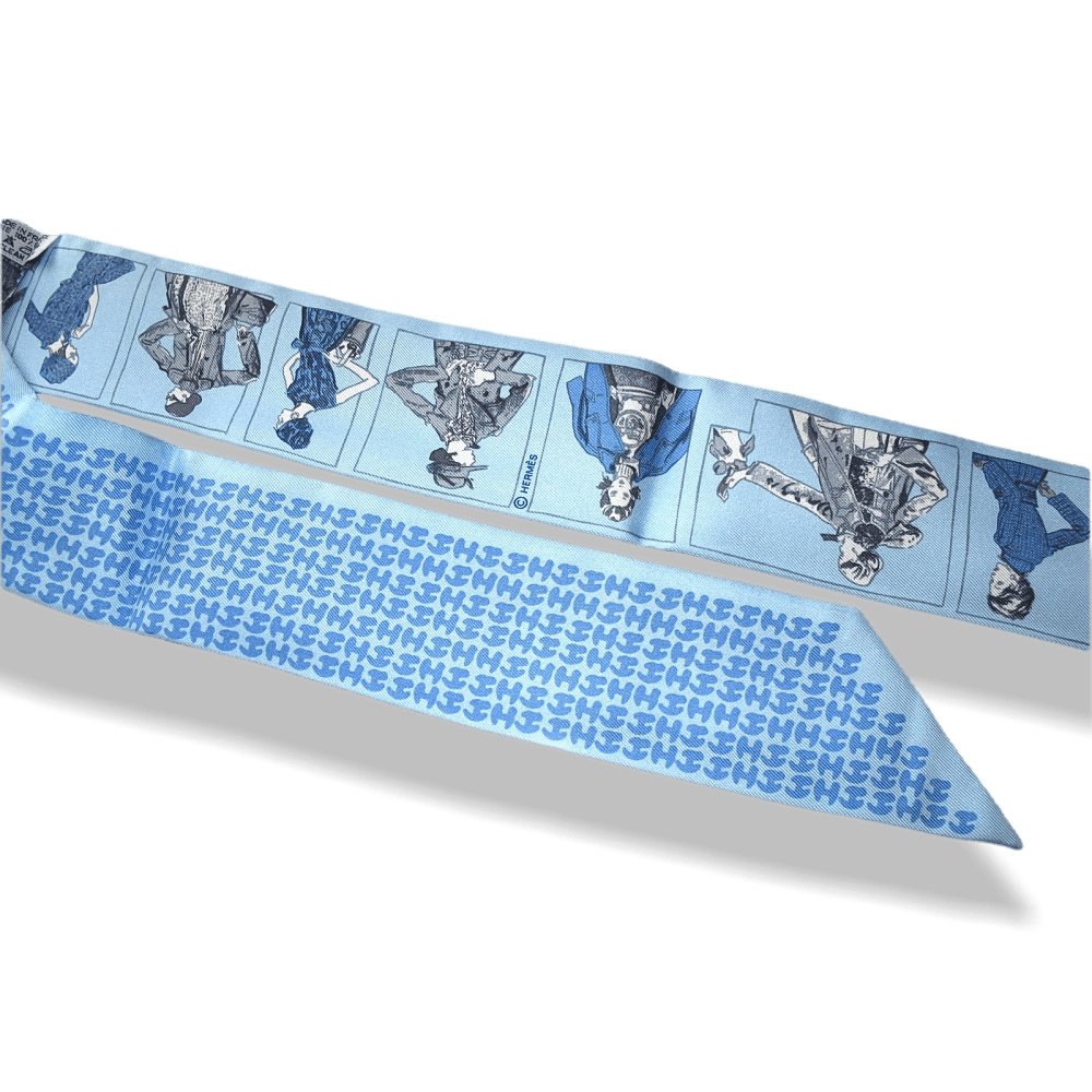 Hermes 2010 Blue Printemps Ete 69, Automne Hiver 70 Twilly, NIB! - poupishop