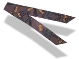 Hermes 2010 Brown Black Tres Kelly by Benoit Pierre Emery Twill Silk Twilly, New! - poupishop