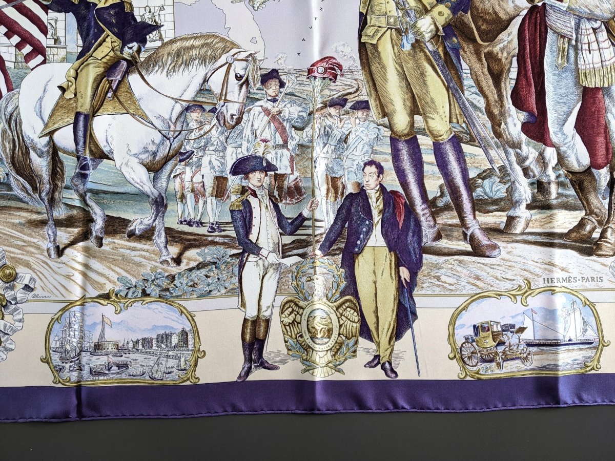 Hermes 2010 Col 10 MARQUIS DE LAFAYETTE by Kermit OliverTwill 90cm, Superb! - poupishop