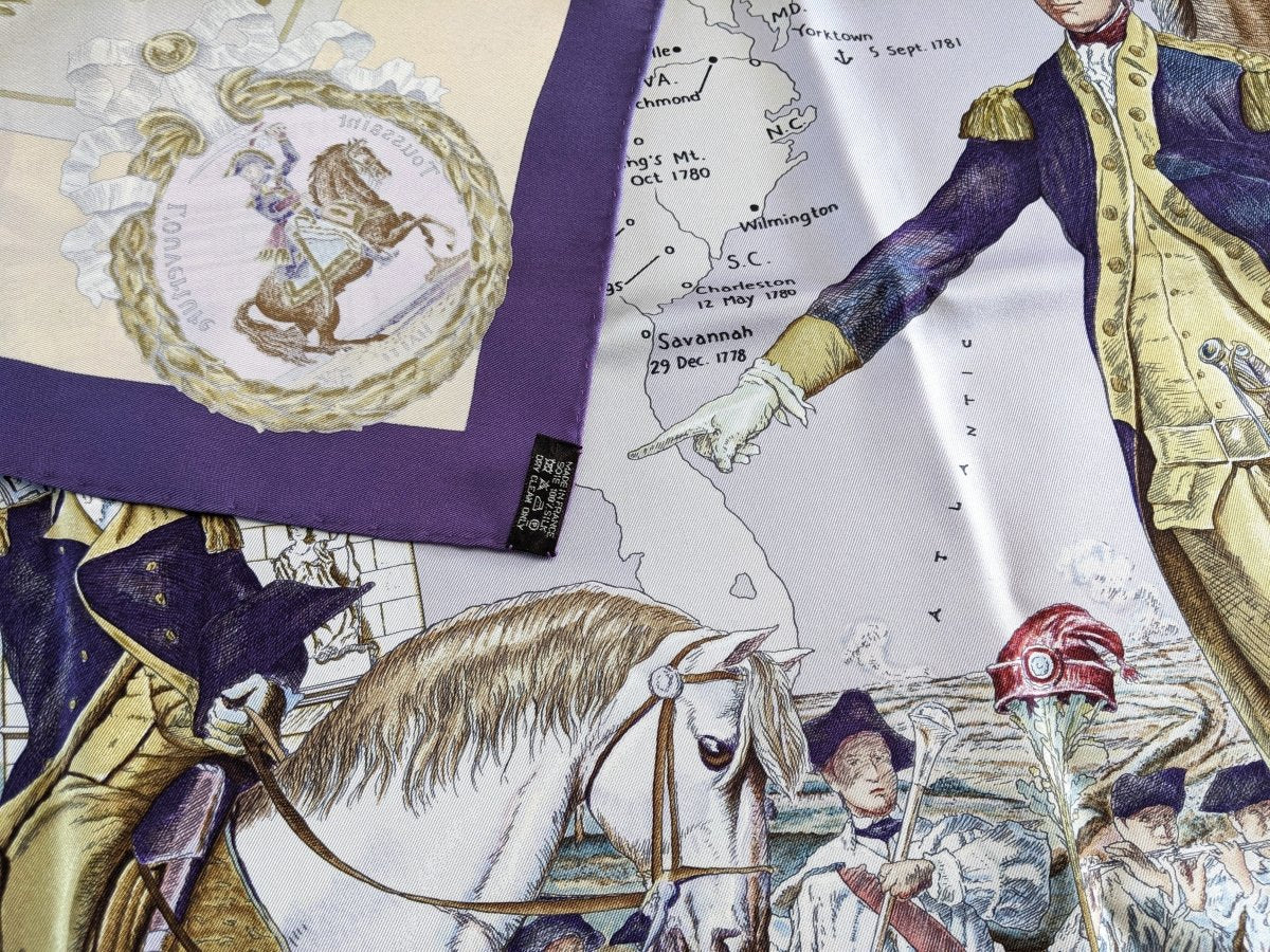 Hermes 2010 Col 10 MARQUIS DE LAFAYETTE by Kermit OliverTwill 90cm, Superb! - poupishop