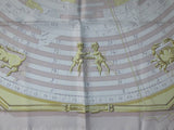 Hermes 2010 cw03 Pearl Grey Anis Astrologie Dies et Hore Dip Dye Surteint Silk 90cm, New! - poupishop