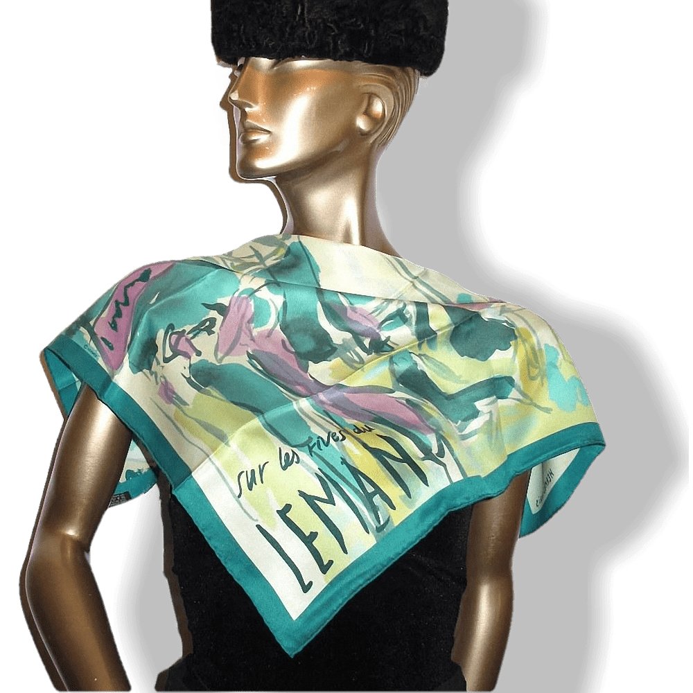 Hermes 2010 cw06 Sur Les Rives du Leman by Jean-Louis Clerc Vintage Silk 70cm Carre - poupishop