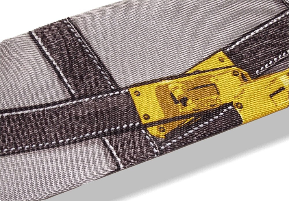 Hermes 2010 Etoupe Gold Tres Kelly by Benoit Pierre Emery Twill Silk Twilly - poupishop