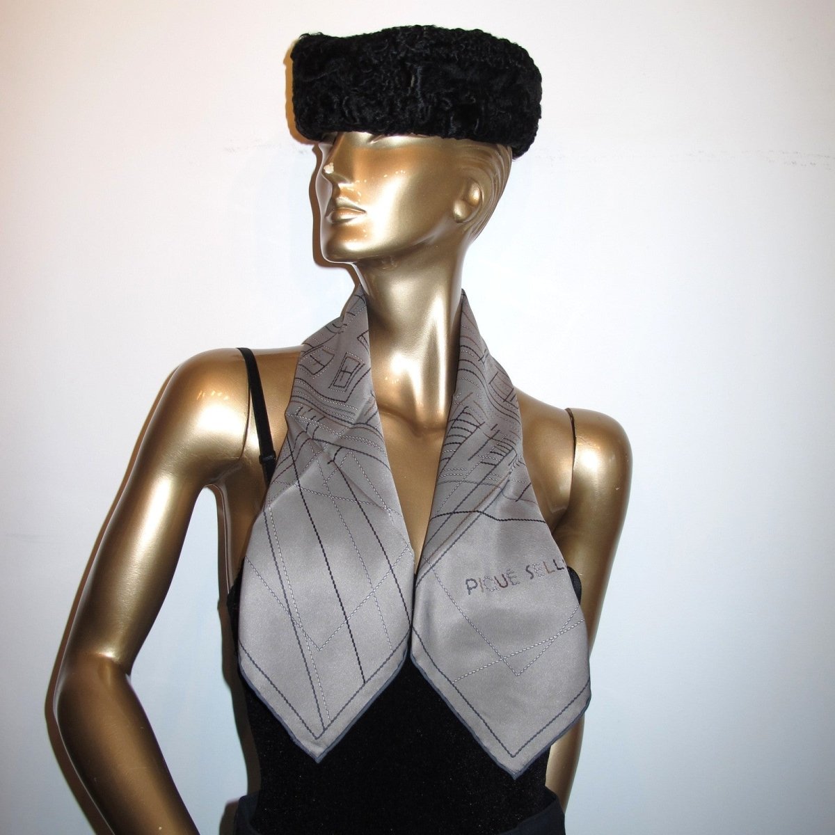 Hermes 2010 Etoupe Pique Sellier Vintage Silk 70, Mint! - poupishop