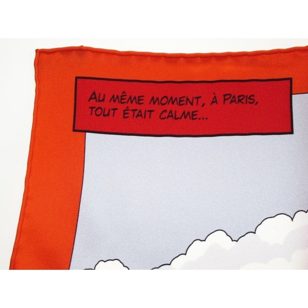 Hermes 2010 Orange Quand Soudain Vintage Silk 70, New! - poupishop