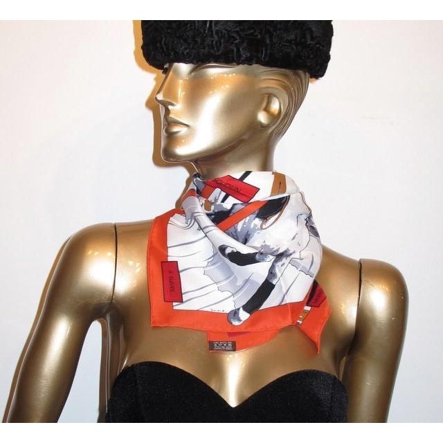 Hermes 2010 Orange Quand Soudain Vintage Silk 70, New! - poupishop